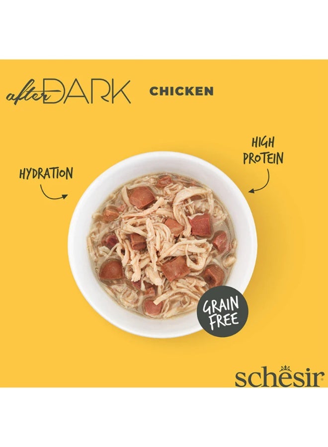 Schesir After Dark Wet Cat Food for Adult Cats – Shredded Chicken – Grain-Free High-Protein Formula – 480 g (6 x 80 g Cans) - Image 5